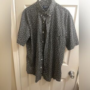 Chaps Gray Floral Shirt